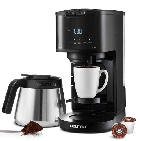 Gourmia 12 Cup Drip Coffee Maker with Thermal Carafe Black: Stainless Steel, Electric, Dishwasher-Safe Parts, 2-Year Warranty - image 1 of 4