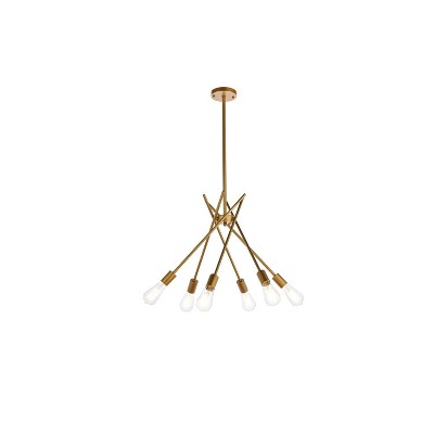 Elegant Lighting Lucca 23 inch pendant in brass