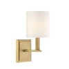 Savoy House Waverly 1 - Light Wall Light in  Warm Brass - 3 of 4