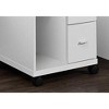 Monarch Specialties Office File Cabinet Printer Cart Rolling File Cabinet Mobile Storage Work Laminate White Contemporary Modern - 3 of 4