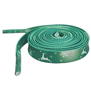 INSPIRE CHIC Christmas Flat Shoe Laces for Hiking Shoes Sneakers 0.31'' 1 Pair - 1 of 4