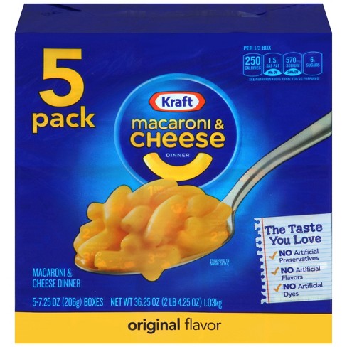 Kraft Macaroni & Cheese Original 5pk : Target