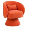 Swivel Accent Chair Armchair, Round Barrel Chair in Fabric for Living Room Bedroom - 4 of 4