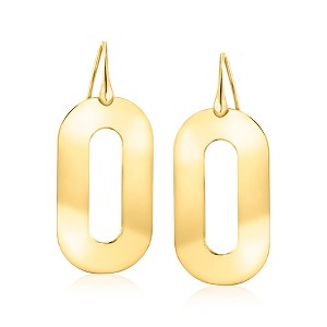 Ross-Simons Italian 18kt Gold Over Sterling Oval Drop Earrings - 1 of 3