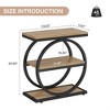 COWLOWN Industrial Narrow End Table with 3 Shelves, Slim Side Table for Small Spaces - 2 of 4