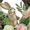 18" Bunny and Leafy Floral Hanging Wreath - National Tree Company - 3 of 4