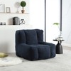 XINGHANZHENXUAN Memory Foam Bean Bag Chair with Ottoman, Super Soft Velvet Lazy Sofa for Living Room, Bedroom - 2 of 4