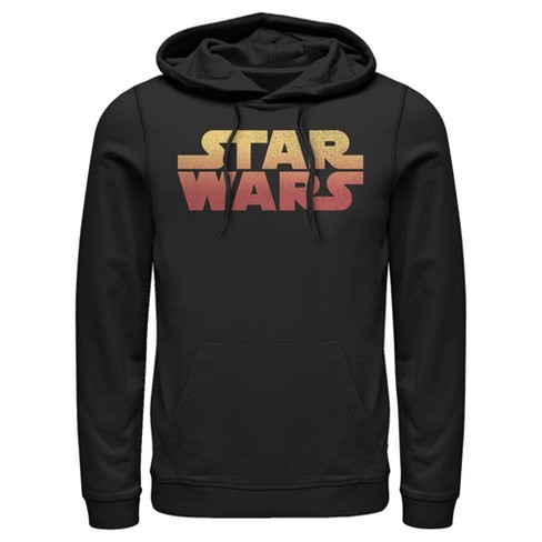 Men's Star Wars Sunset Colors Logo Pull Over Hoodie - Black - Medium ...