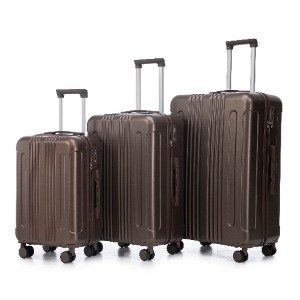 Lyngins 3-Piece Family Hardside Luggage Set, 20"/24"/28" in ABS Spinner Wheel Luggage, Carry on Suitcase, Waterproof Anti-Scratch ABS Shell, TSA Lock - 1 of 4