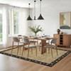 Washable Living Room Rug Floral Bordered Area Rugs Soft Thin Indoor Carpet - 2 of 4