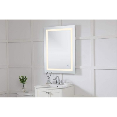 Helios 27in x 36in LED Vanity Mirror with Touch Sensor and Multicolor Temperature