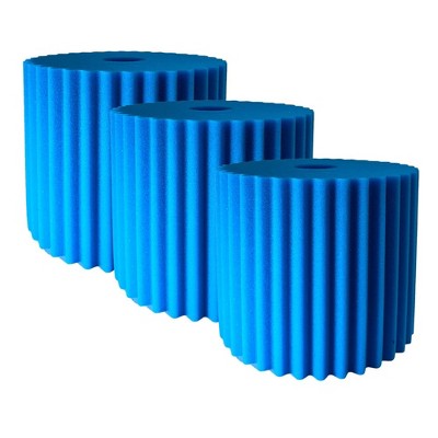 Nispira EC-Blue20 Central Vacuum Foam Replacement filter for Electrolux Centralux | Blue Scalloped Foam Filter | Pack of 3