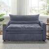 APRILSOUL 47in Multi-Functional Loveseat with Adjustable Backrest, 3-in-1 Convertible Sofa Bed, Velvet, Perfect for Living Room - 4 of 4