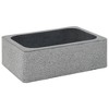 vidaXL Sink 17.7 in.x11.8 in.x5.9 in. Riverstone Black - 3 of 4