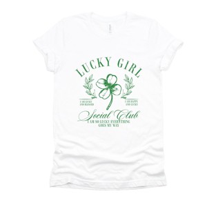 Lucky Girl Social Club Clover - Women's Short Sleeve Graphic T-Shirt - 1 of 4