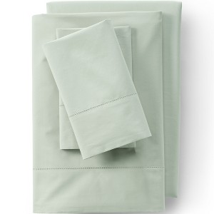 Lands' End 300 Thread Count Cotton Percale Bed Sheet Set - 1 of 2