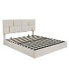 ORRD Queen Size Storage Bed with Hydraulic Lift, Upholstered Platform Bed, No Box Spring Needed, Beige Modern Bedroom Furniture - 3 of 4