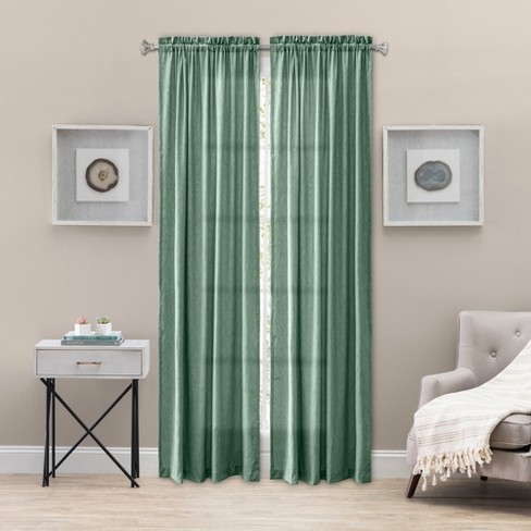 Ellis Curtain Portland Crushed Taffeta Rod Pocket Tailored Panel - Spa - image 1 of 4