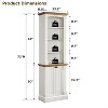 SinCiDo 72" Tall Farmhouse Storage Bookcase, 4-Tier Open Adjustable Shelves & 2 Doors, Wooden Bookshelf Organizer for Home Office - 2 of 4