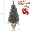 36in Pre-lit Mini Christmas Tree with 78 LED Lights, Pine Cones & Berries, Xmas Decor for Tabletop, Fireplace, Home - 2 of 4