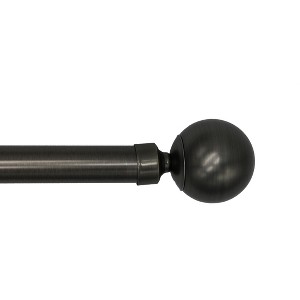 Linen Avenue Ball Single and Double Window Curtain Rod Set - 1 of 4