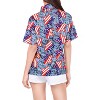 HAPPY BAY Women's Casual Beach 4th of July Hawaiian Shirt Patriotic Blouse Short Sleeve Button Down Summer Tops Shirts for Women - 4 of 4