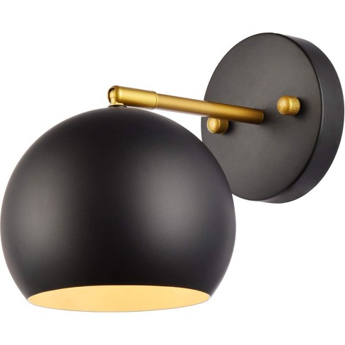 Elegant Lighting Othello 1 light black and brass wall sconce - image 1 of 4