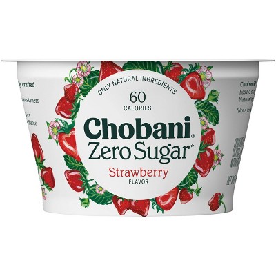 Chobani Zero Sugar Strawberry Nonfat Greek Yogurt - 5.3oz