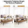 Lift-Top Coffee Table with Hidden Storage, Modern Farmhouse Rustic Wood Center Table with Lift Mechanism for Living Room, Office & Small Spaces - 4 of 4