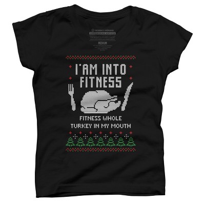 Girl's Design By Humans ugly christmas sweater By shirtpublic T-Shirt