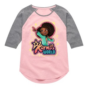 Girls' - Karma's World - Karma Art Shirt Tail Raglan Graphic T-shirt - 1 of 3