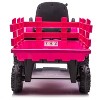 Jojoka 12V Kids Ride-On Tractor with Trailer, Electric Tractor with Dual Motors, LED Lights, USB/MP3, for Ages 3-6 - 4 of 4