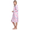 Casual Nights Women's Printed Fleece Snap-Front Lounger House Dress - 3 of 4