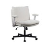 Kumasinova Modern Ergonomic Desk Chair with Wide Seat & Flip-Up Armrests,Upholstered Office Chair with Wheels,Swivel Chair for Home Office - 3 of 4
