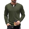 COOFANDY Mens Knit Henley T-Shirts Dress Long Sleeve Sweater Casual Collarless Quarter Button Pullover - 4 of 4