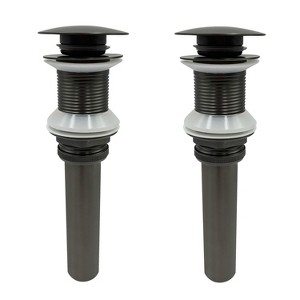 Chery Life 2 Pcs Bathroom Sink Drain without Overflow, Vessel Sink Lavatory Vanity Pop Up Drain Stopper, 304 Stainless Steel - 1 of 4
