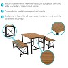 Sunnydaze European Chestnut 3-Piece Indoor/Outdoor Patio Dining Set with Powder-Coated Steel Frame - 2 of 4