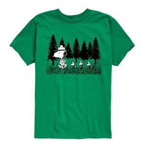 Boys' - Peanuts - Troopping Along Short Sleeve Graphic T-Shirt - 1 of 4