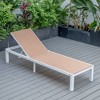 LeisureMod Marlin Patio Sling Chaise Lounge Chair in White Aluminum - 4 of 4