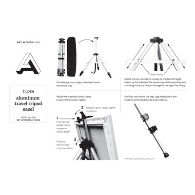 Adjustable Lightweight Aluminum Tripod Easel for Painting