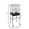 YML 5824 3/8 inches Bar Spacing Square Top Bird Cage with Stand 18 inches x 14 inches /Small Black - 2 of 2