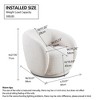 Lirago Swivel Accent Chair with Boucle Fabric-Modern Barrel Design for Living Room Solid Wood Frame and 300lb Capacity 33.07"Wx33.07"Dx27.95"H - 4 of 4