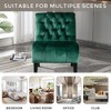 NicBex Armless Accent Chair with Tufted Button Back Modern Upholstered Velvet Sofa Chair with Wood Legs for Bedroom,Living Room - 4 of 4