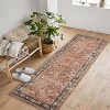 Indoor Washable Area Rug, Vintage Living Room Carpet, Floral Bedroom Retro Accent Throw Rug Office Dining Room Nursery, Brown/Black/Gray/Green - 2 of 4