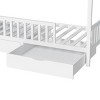 TopComfy Beds Full Size Wooden House Bed with Storage Drawers Tent Bed Daybed No Box Spring Needed for Kids, White, 77.17"*33.86"*20.87" - 3 of 4