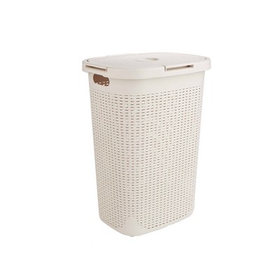 Gracious Living Easy Carry Large Vented Plastic Laundry Hamper