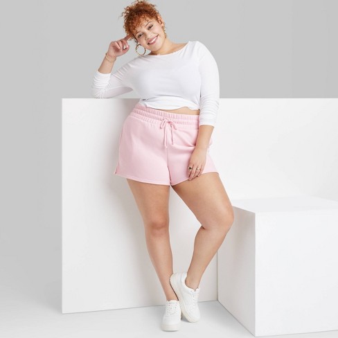 Women's Pull-on Perfect Fleece Shorts - Wild Fable™ Blush Xxl : Target