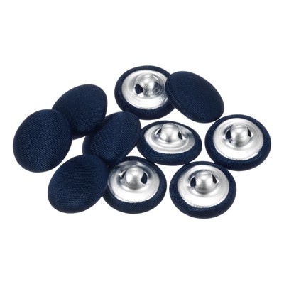 Unique Bargains Blouses Sweater Round Aluminum Cotton Fabric Cloth Covered Buttons 10 Pcs