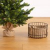 Nearly Natural 3' Artificial Balsam Fir Christmas Tree with Pine Cones in Jute Wire Planter - 3 of 4