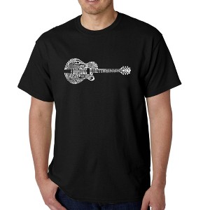 LA Pop Art Men's Word Art T-shirt - Country Guitar - 1 of 4